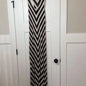 Apt. 9 Chevron Black and White Maxi Dress